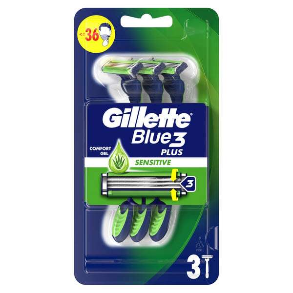 Gillette Blue3 Sensitive eldobható borotva 3 pengés -  3 db