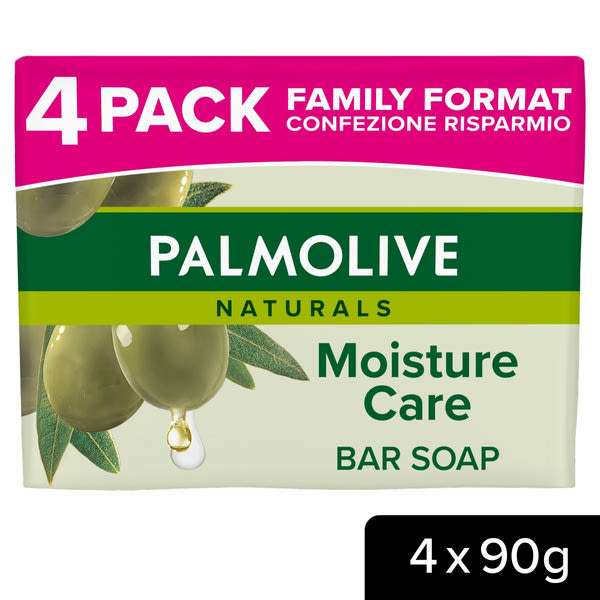 Palmolive Naturals Moisture Care pipereszappan olíva kivonattal 4 x 90 g - 360 g