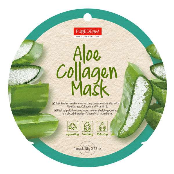 Purederm Aloe Vera Kollagénes fátyolmaszk - 1 db