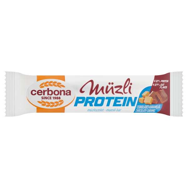 Cerbona Sport Protein csokoládés-karamellás müzliszelet - 35 g