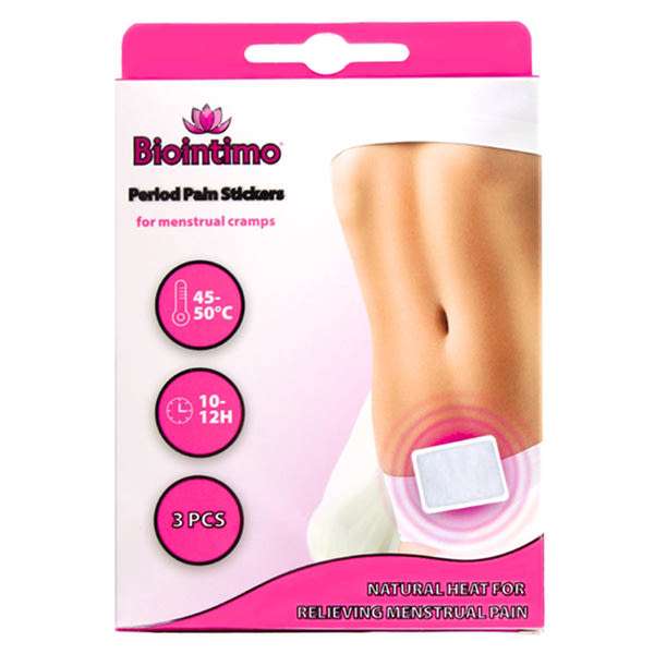 Biointimo menstruációs fájdalomcsillapító tapasz - 3 db