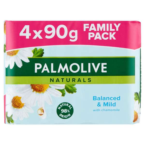 Palmolive Naturals Balanced & Mild pipereszappan 4 x 90 g - 360 g