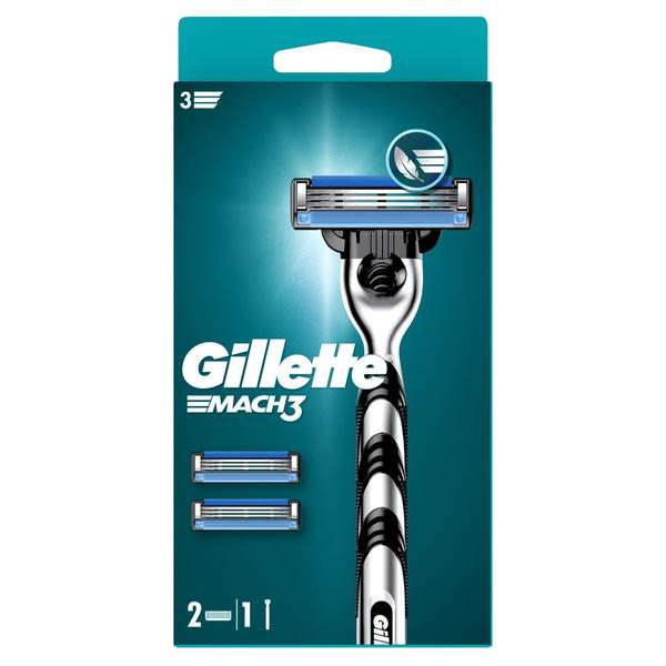 Gillette Mach3 borotvakészülék + 2 db borotvabetét  - 1 db