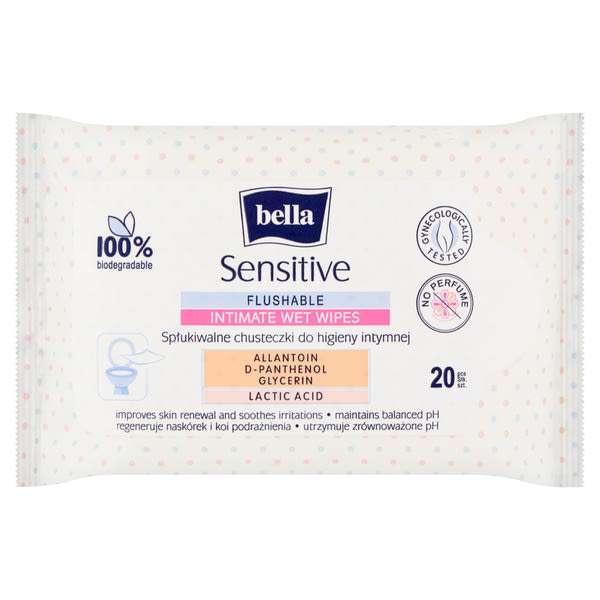 Bella Intim nedves törlőkendő, sensitive - 20 db