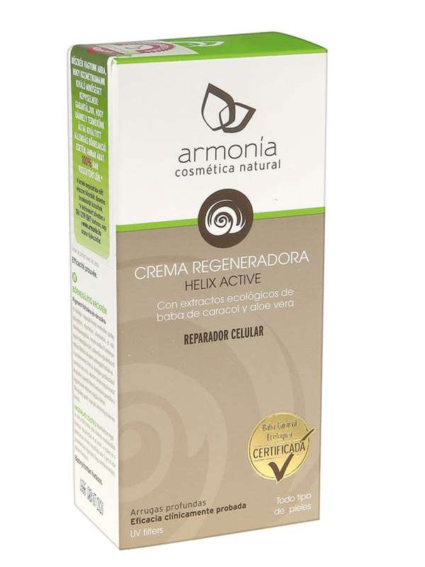 Armonia Helix bőrmegújító arckrém öko csiganyál kivonattal,bio aloe verával és körömvirággal - 50 ml