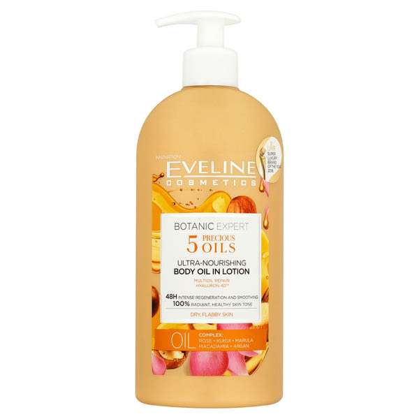 Eveline Botanic Expert tápláló testápoló 5 értékes olajjal - 350 ml