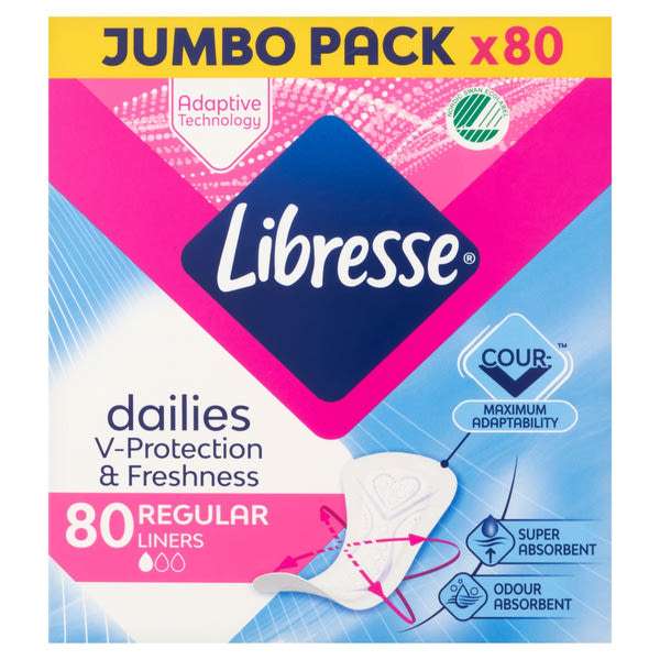 Libresse Dailies Regular normál tisztasági betét - 80 db