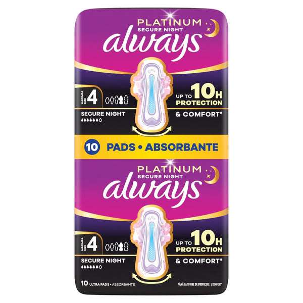 Always Platinum Secure Night egészségügyi betét  - 10 db