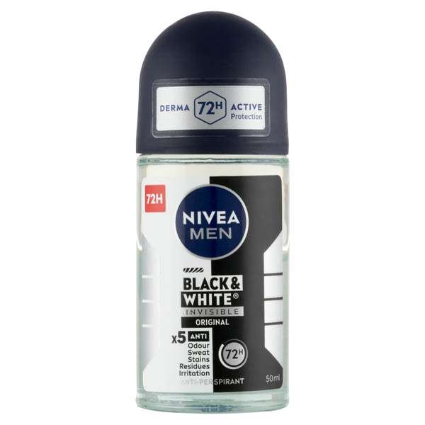 NIVEA MEN Izzadásgátó golyós dezodor Black & White Invisible Power - 50 ml
