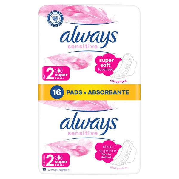 Always Ultra Sensitive Super Duo Pack egészségügyi betét - 16 db