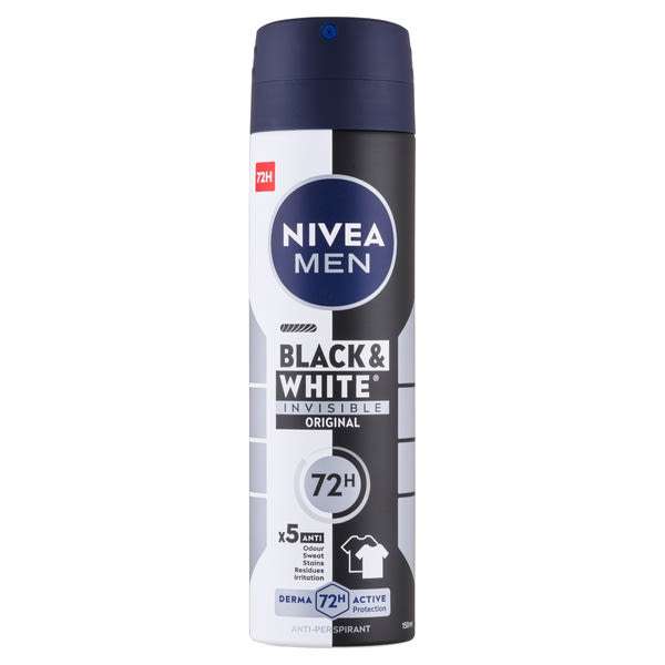 NIVEA MEN Deo spray Black & White Invisible Power - 150 ml