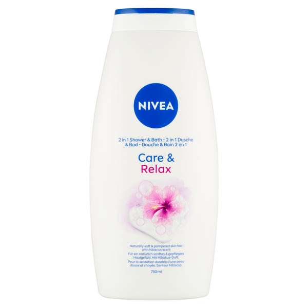 Nivea tusfürdő és habfürdő Care&relax - 750 ml