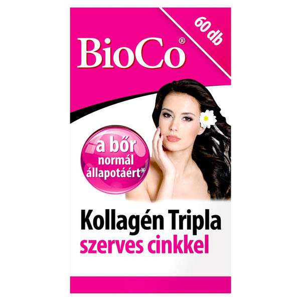 BioCo Kollagén Tripla szerves cinkkel étrend-kiegészítő tabletta - 60 db