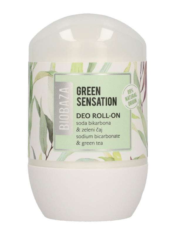 Biobaza Roll-on zöldtea, szódabikarbóna Alkohol mentes női - 50 ml