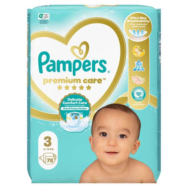Pampers Premium Care pelenka 6-10 kg, méret: 3 - 78 db