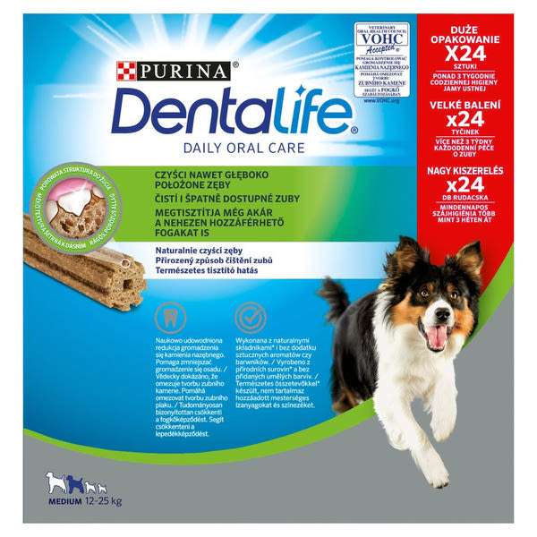 Dentalife medium jutalomfalat kutyáknak 8x69g - 552 g