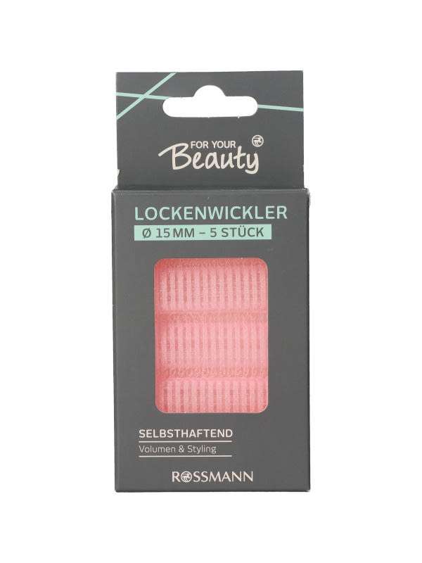 For Your Beauty hajcsavaró, rózsaszín, 15 mm - 5 db