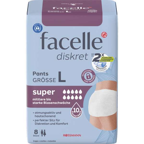 Facelle Diskret inkontinencia nadrág L - 8 db