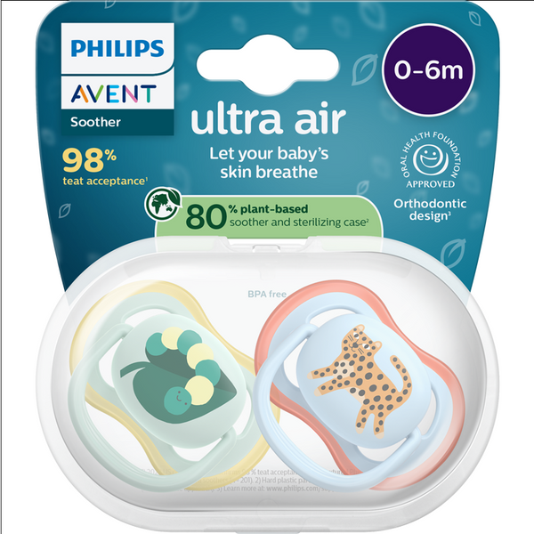 Philips Avent Ultra Air játszócumi 0-6 hónapos korig - 2 db