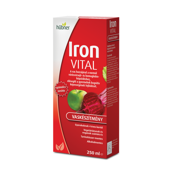 Hübner Iron VITAL folyékony étrend-kiegészítő vassal és vitaminokkal - 250 ml