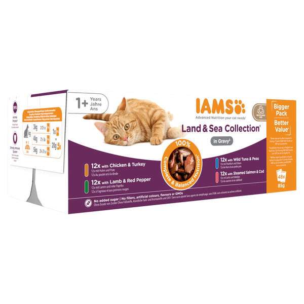 IAMS Advenced Nutrition állateledel macskáknak halas válogatás 48x85 g - 4080 g