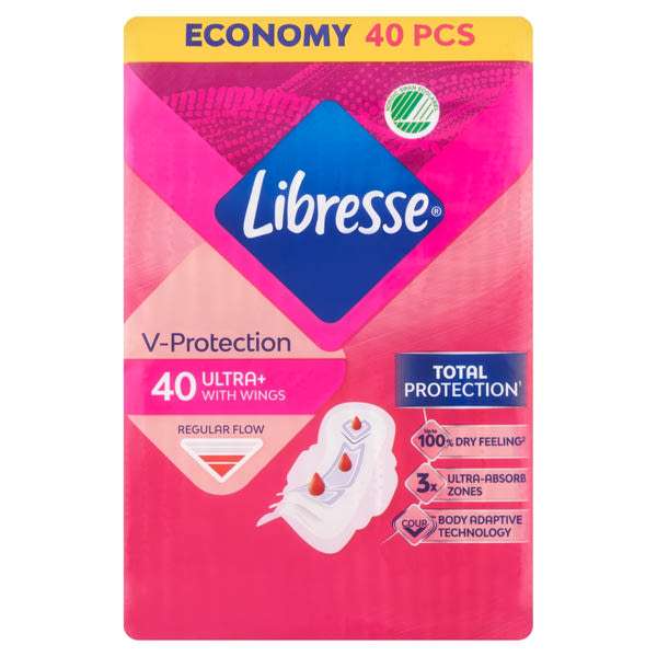 Libresse Ultra Thin Normal vékony szárnyas egészségügyi betét - 40 db