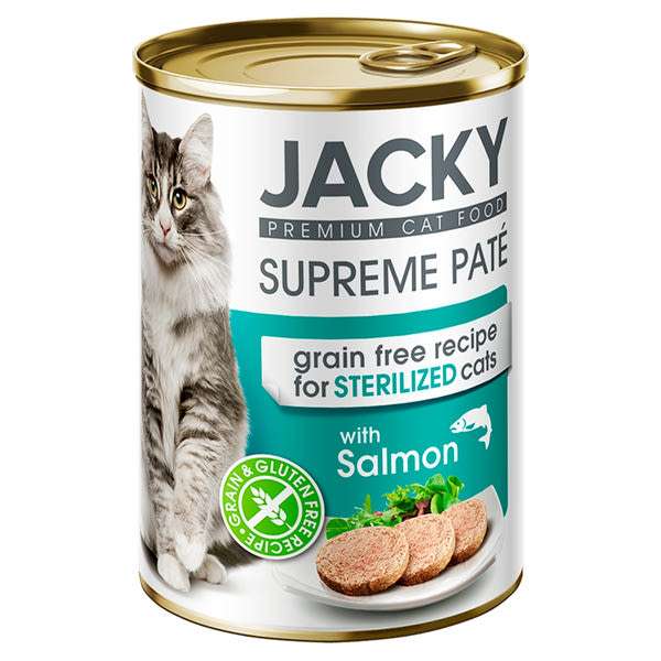 Jacky konzerv macskaeledel lazaccal - 400 g