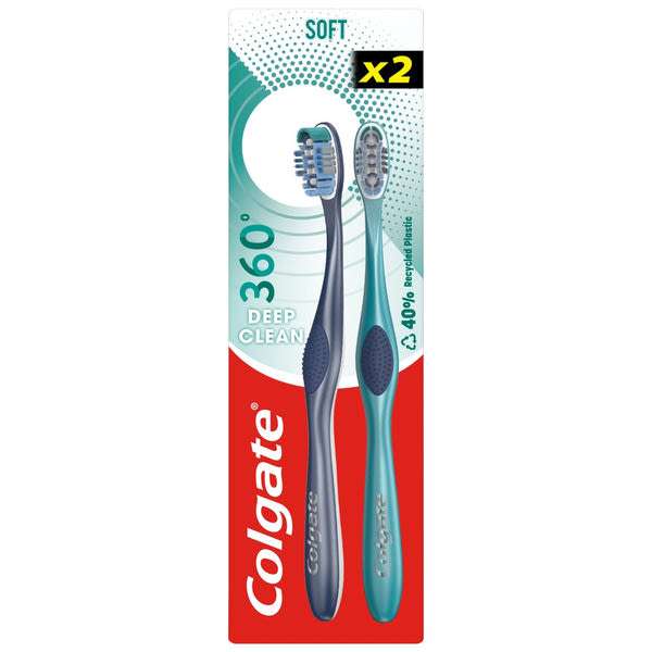 Colgate 360 Deep Clean Soft Duo fogkefe - 2 db