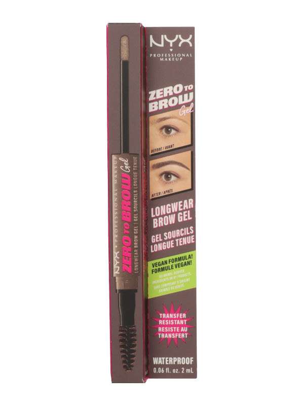 NYX Professional Makeup Zero to Brow szemöldök gél /ash brown - 1 db