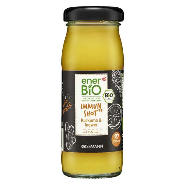 enerBiO Immunshot kurkumával és gyömbérrel - 95 ml