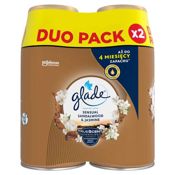 Glade Sensual Sandalwood & Jasmine automata légfrissítő készülék 2x269 ml - 538 ml