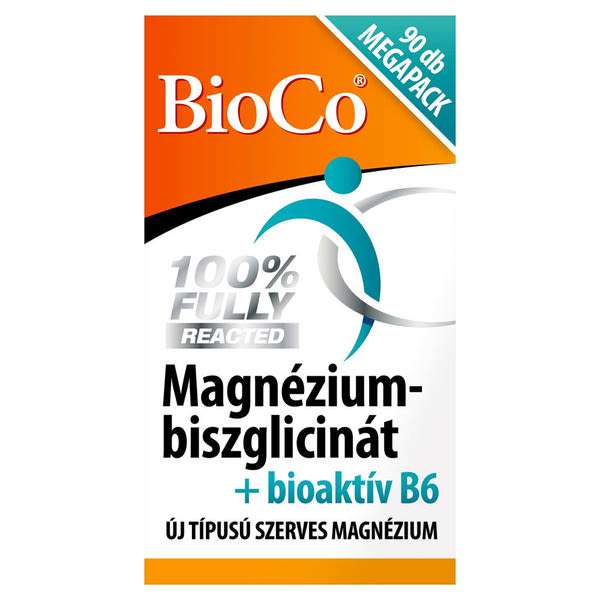 BioCo Magnézium-biszglicinát + bioaktív B6 étrend-kiegészítő tabletta - 90 db