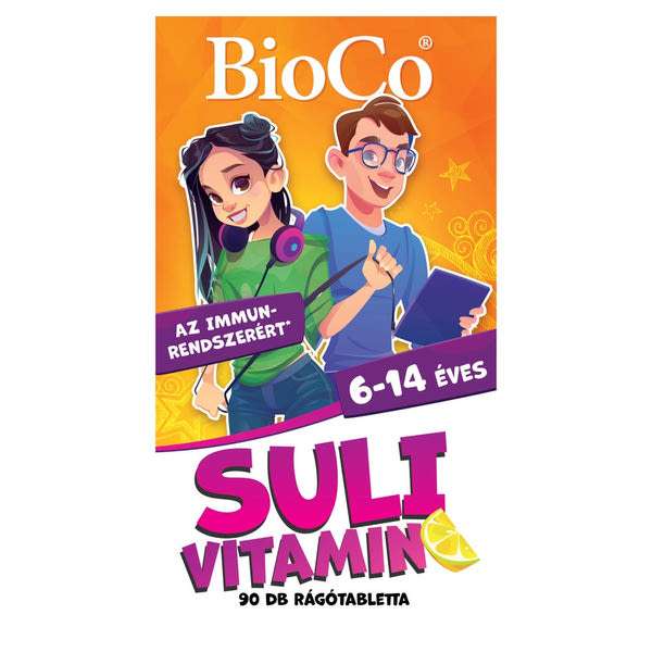 BioCo Suli vitamin 6-14 éveseknek citrom ízű étrend-kiegészítő rágótabletta - 90 db
