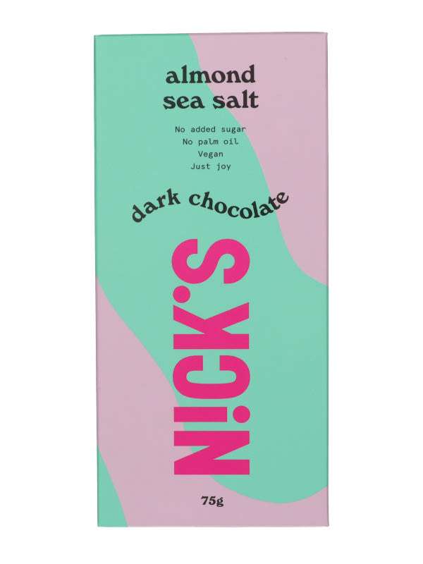 Nick's Vegan tengeri sós étcsokoládé mandulával - 75 g