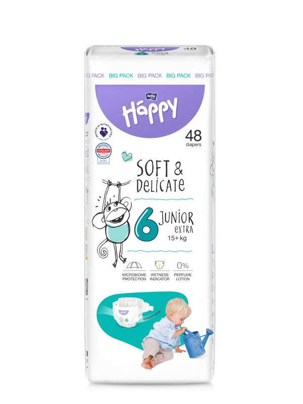 Bella Baby Happy Junior Extra pelenka 15+ kg - 48 db