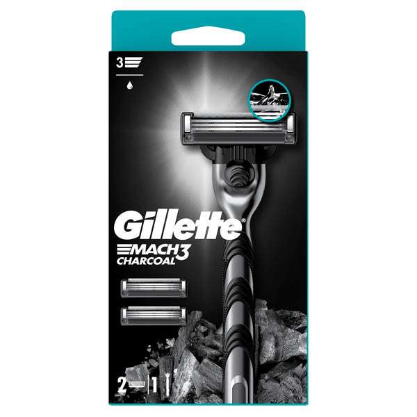 Gillette Mach3 Charcoal borotva készülék + 2 db betét - 1 db