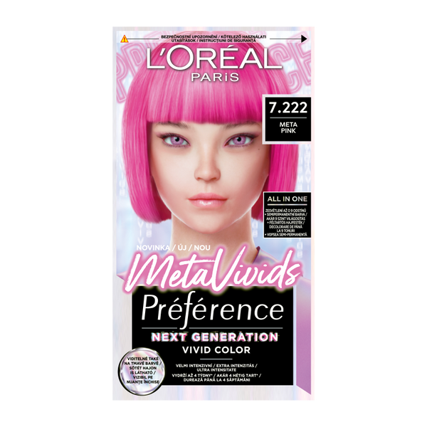 L'Oréal Paris Preférence prémium hajfesték /7.222 meta pink - 1 db