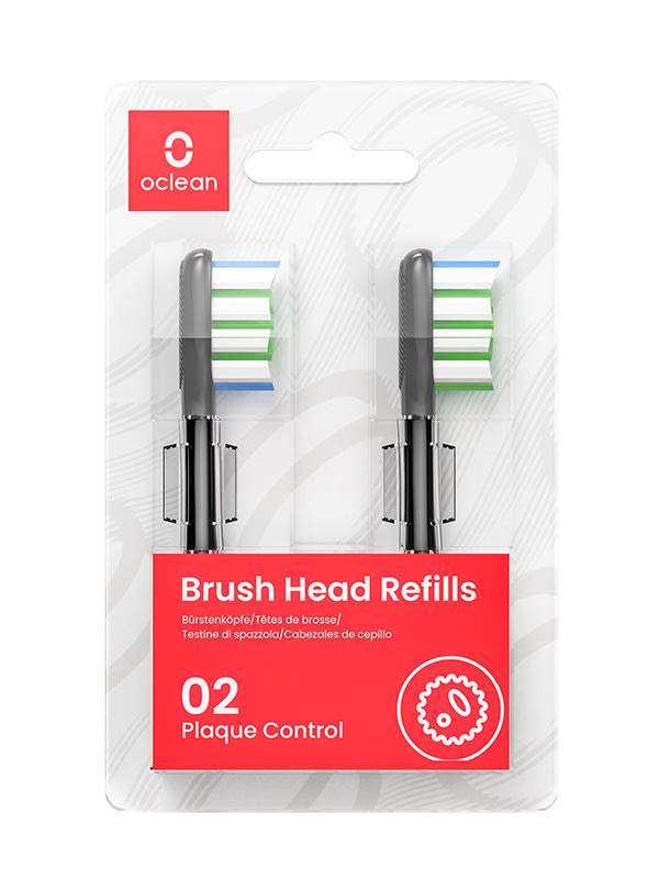 Oclean B02 fogkő elektromos fogkefe pótfej /fekete - 2 db