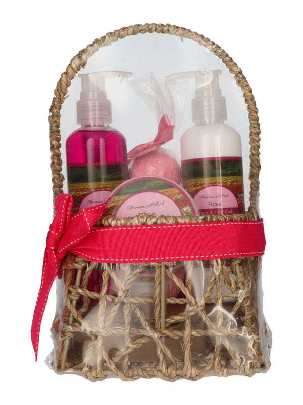 Levendula, Rózsa fürdőkosár ajándékcsomag - 1 db