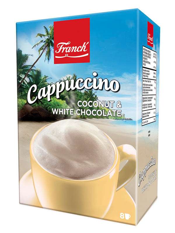 Franck cappuccino por egzotikus kókuszdió és fehér csokoládé ízben - 148 g