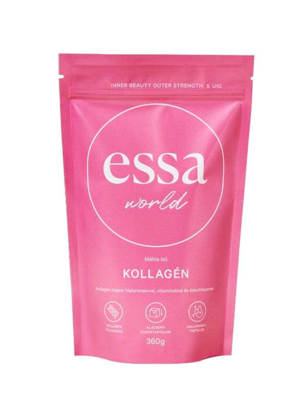 Essa World kollagén italpor málna ízű - 360 g