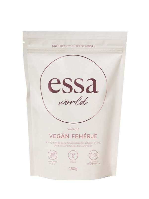 Essa World vegán fehérje vanília ízű - 450 g
