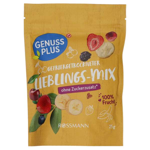 Genuss Plus szárított gyümölcs mix - 25 g