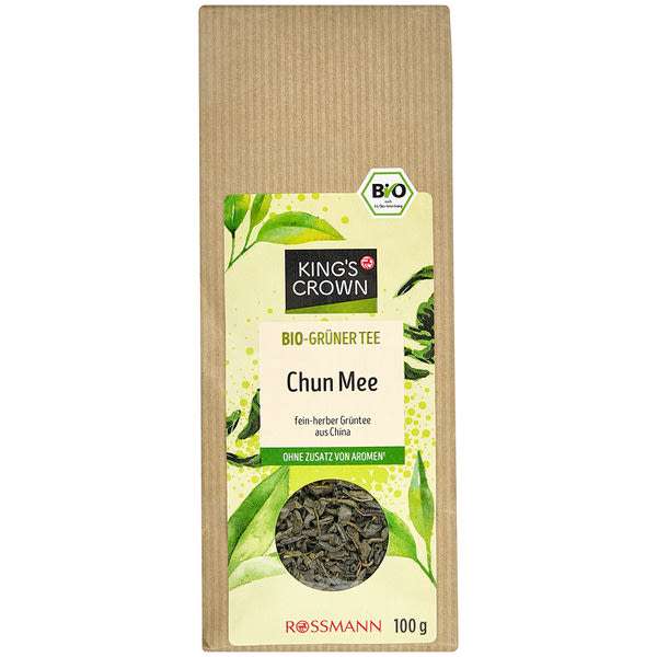 King's Crown Chun Mee bio zöld tea - 100 g