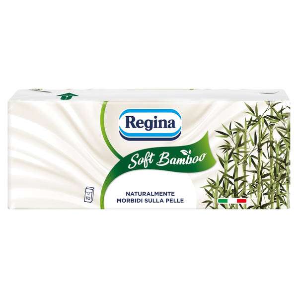Regina Soft Bamboo papírzsebkendő 4 rétegű 10x9 db - 90 db