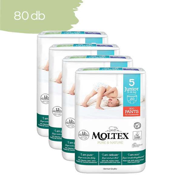 Moltex Pure & Nature Junior öko bugyipelenka 9-14 kg - 80 db