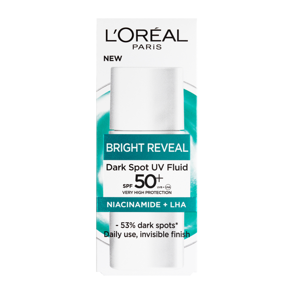 L'Oréal Paris Bright Reveal mindennapos UV-sugárzás és sötét foltok elleni fluid SPF 50+ - 50 ml