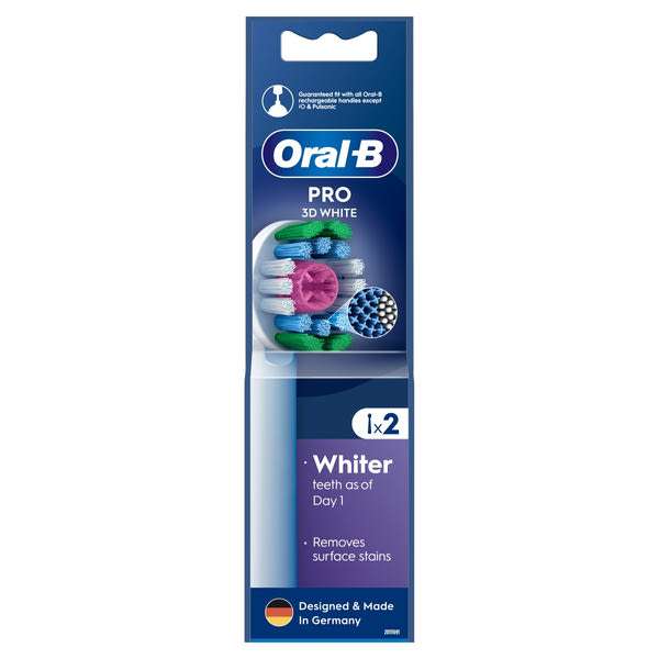 Oral-B Pro 3D White fogkefefej - 2 db