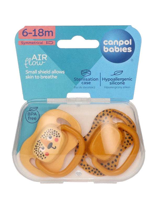 Canpol BabiesBoo szimmetrikus játszócumi 6-18 hónapos korig /narancssárga - 1 db