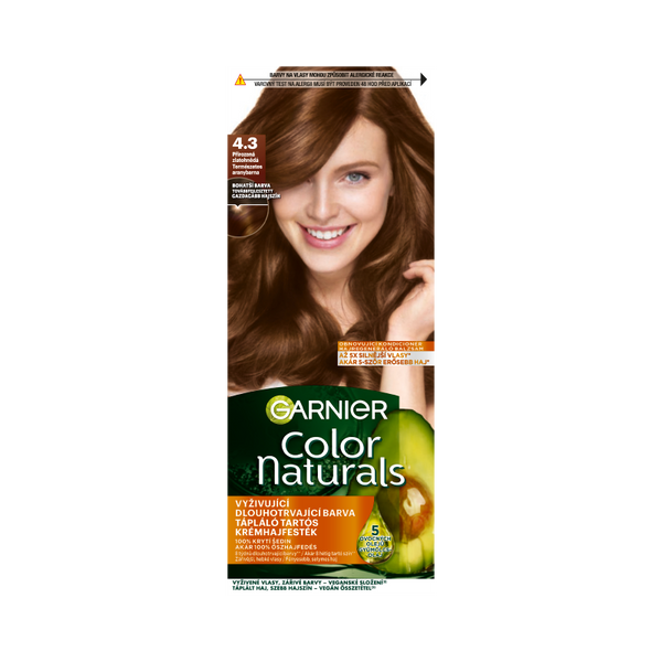 Garnier Color Naturals tartós hajfesték /4,3 természetes aranybarna - 1 db